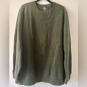 GH Bass and Co Crewneck Pullover Fleece Sweatshirt Army Green Men's Size  XL